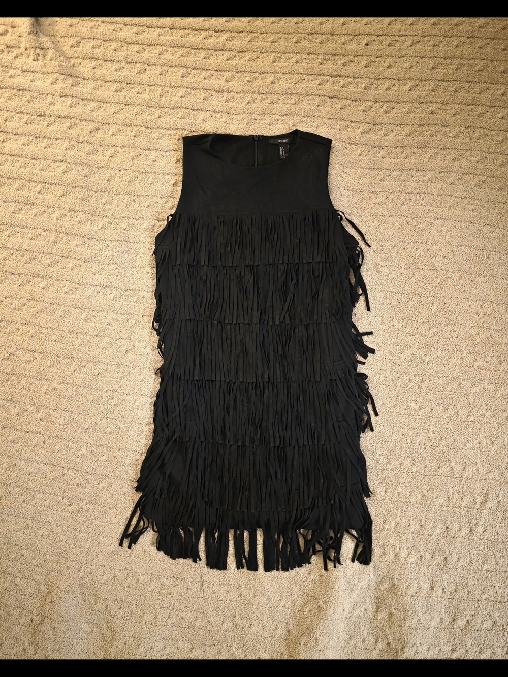 Forever 21 Black Fringe Mini Dress